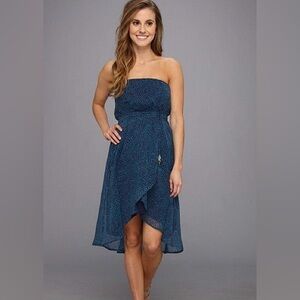 ROXY Luna Juniors woven chiffon DRESS INDIGO DISTY PRINT sie XS